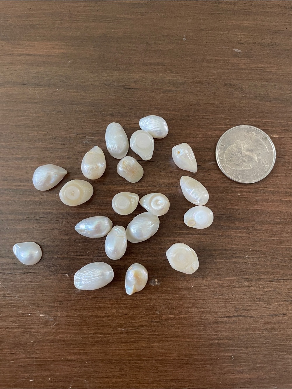 Freshwater baroque pearls